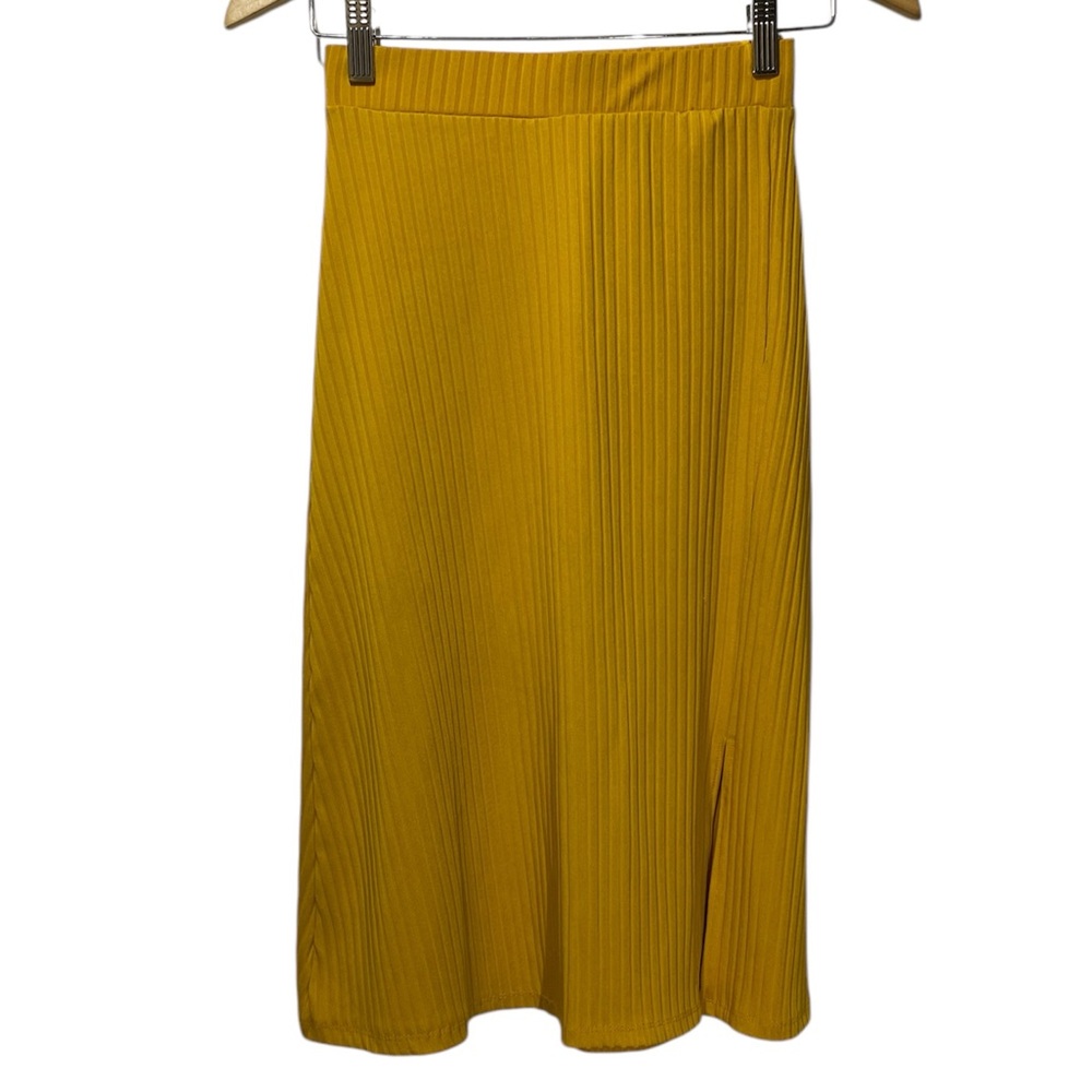 POSH MUSTARD YELLOW MIDI SKIRT SIZE S